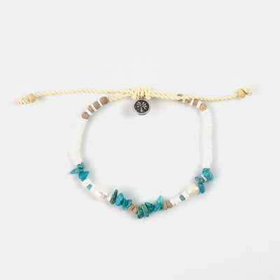 Pineapple Island Love Is Here Natural Stone, Pearl & Shell Bracelet