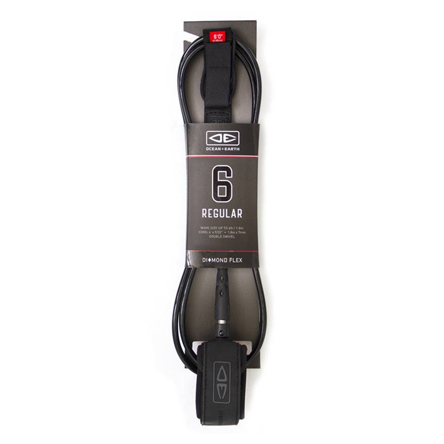 6ft Surfboard Leash - Diamond Flex Regular