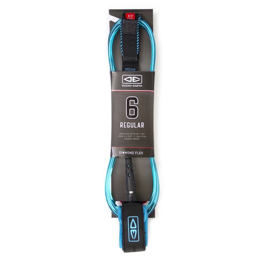 6ft Surfboard Leash - Diamond Flex Regular