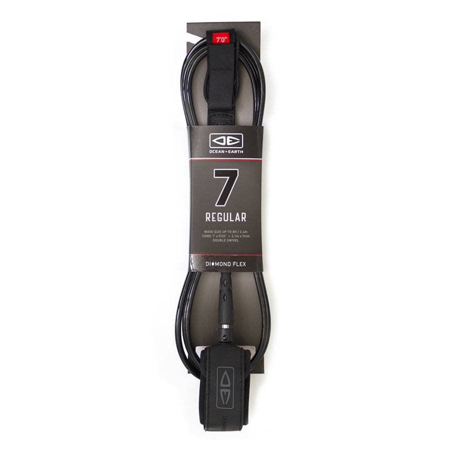 Diamond Flex Regular Surfboard Leash - 7ft Performance