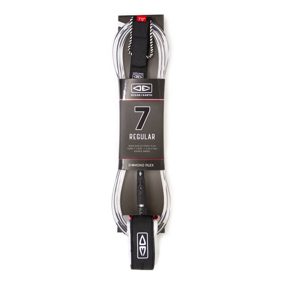 Diamond Flex Regular Surfboard Leash - 7ft Performance