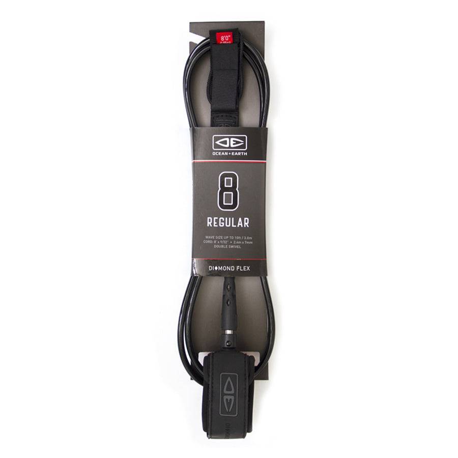 Diamond Flex Regular Surfboard Leash - 8ft