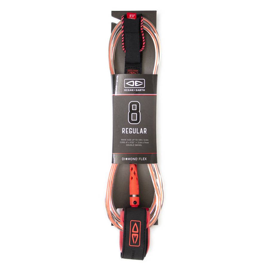 Diamond Flex Regular Surfboard Leash - 8ft