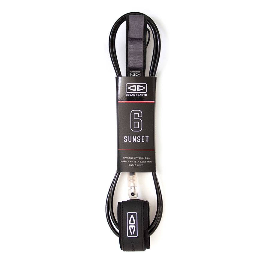 6ft Surfboard Leash for Beginners | Diamond Flex Sunset