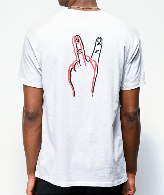 Lost Peace Flip Tee Shirt - white