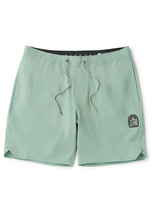 Vissla Solid Sets 17.5" Ecolastic Boardshort in Aloe