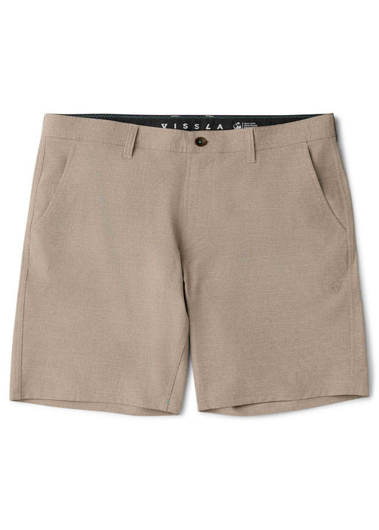 Vissla Fin Box Hybrid 19.5" Walkshort in Dark Khaki