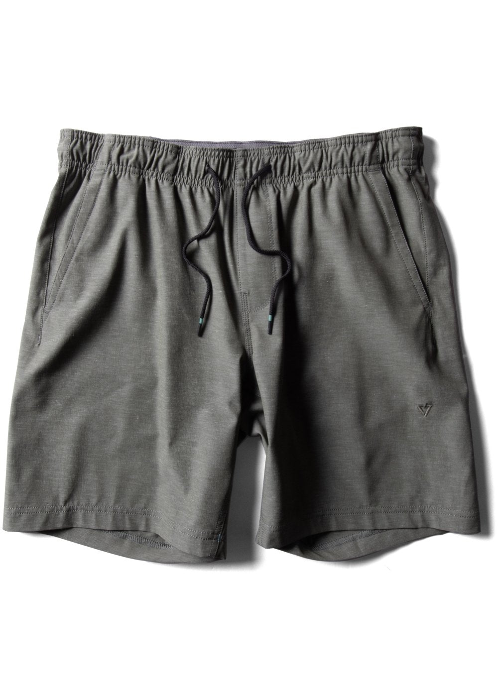 Vissla Hemp No See Ums Eco 18" Elastic Walkshort in brown, front view.