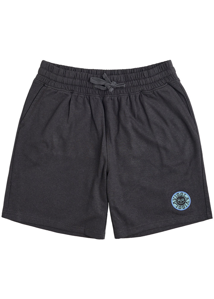 Vissla Vibration Hemp 18" Walkshort in aqua with elastic waistband and front pockets.