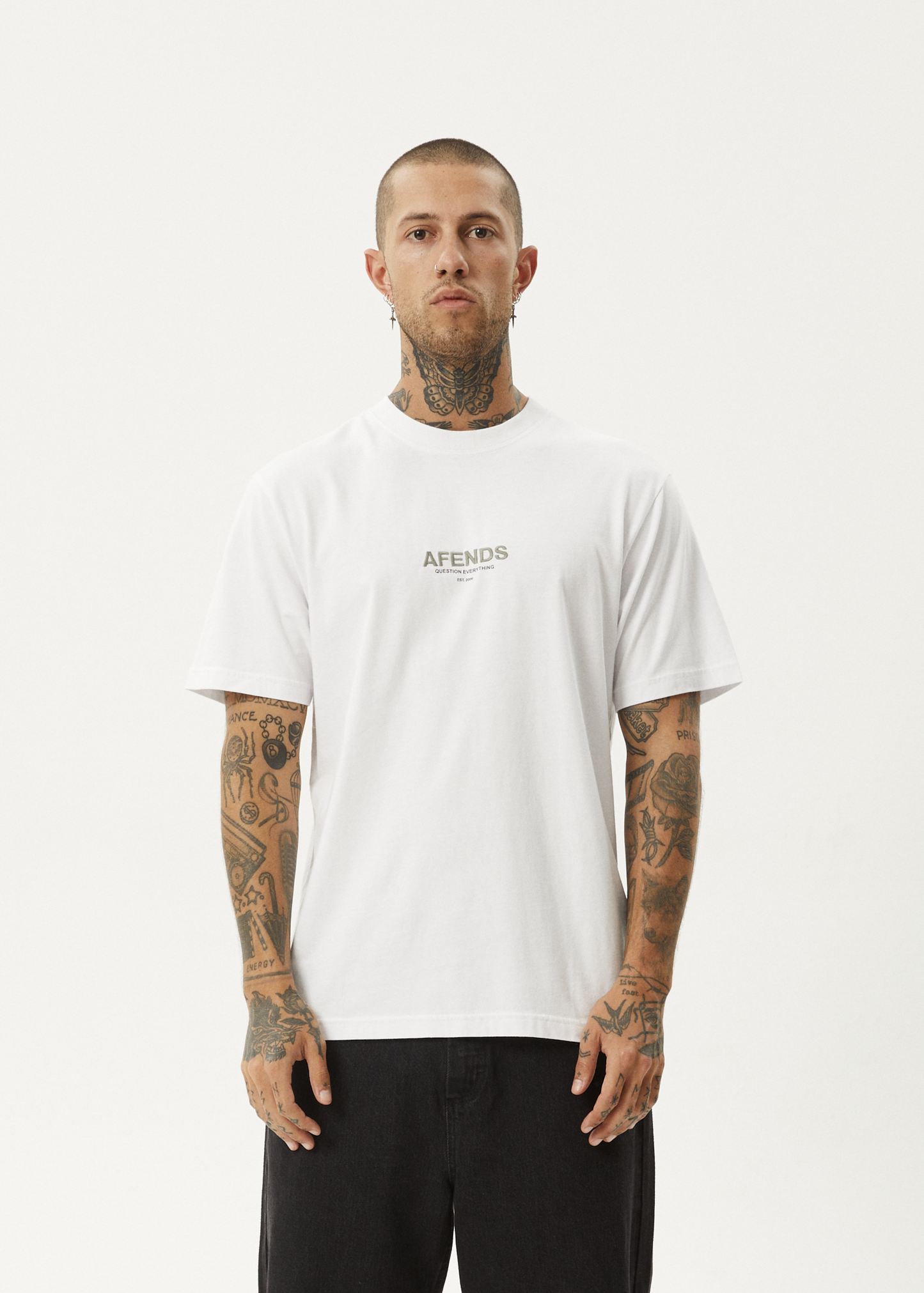 AFENDS Vinyl Retro Tee - White