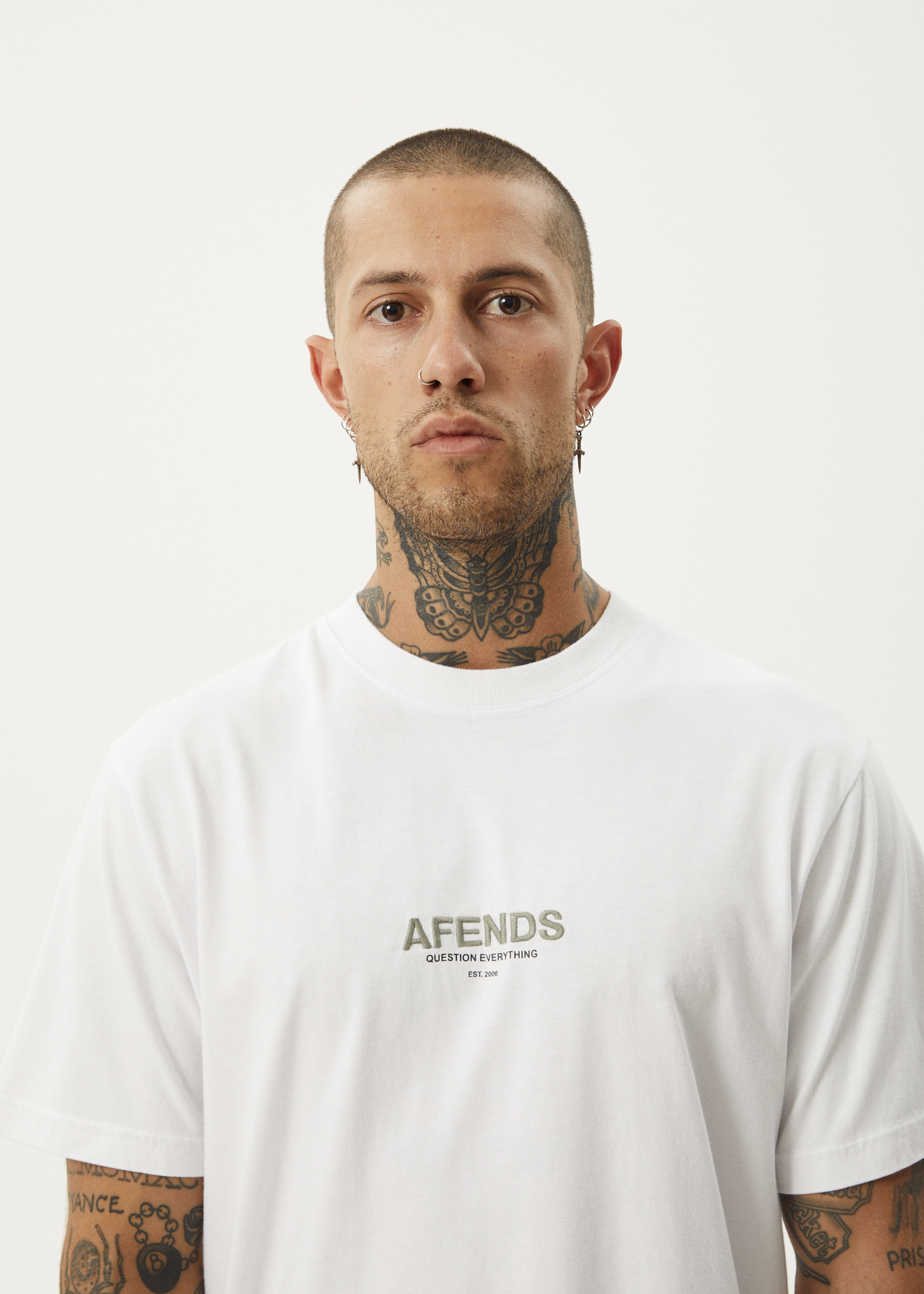 AFENDS Vinyl Retro Tee - White