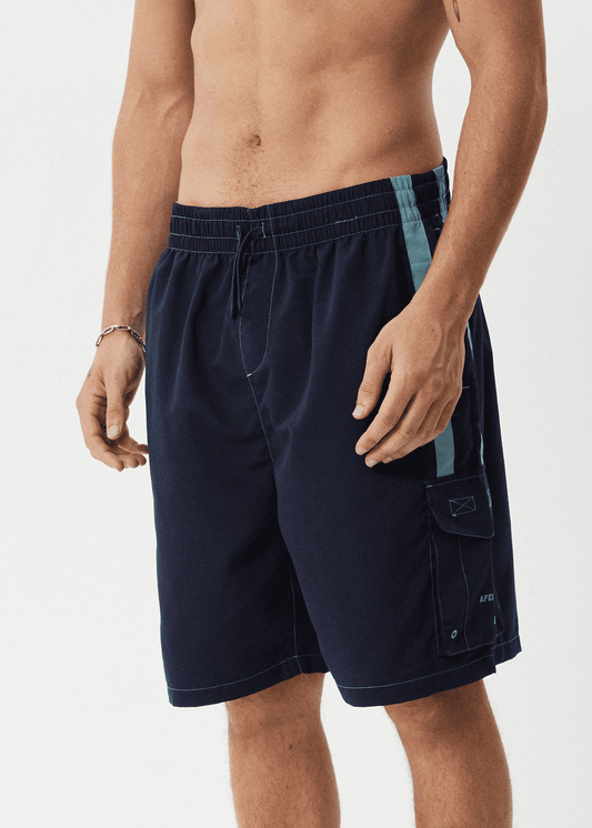 AFENDS House Related Cargo Swim Short 20" - Deep Sea