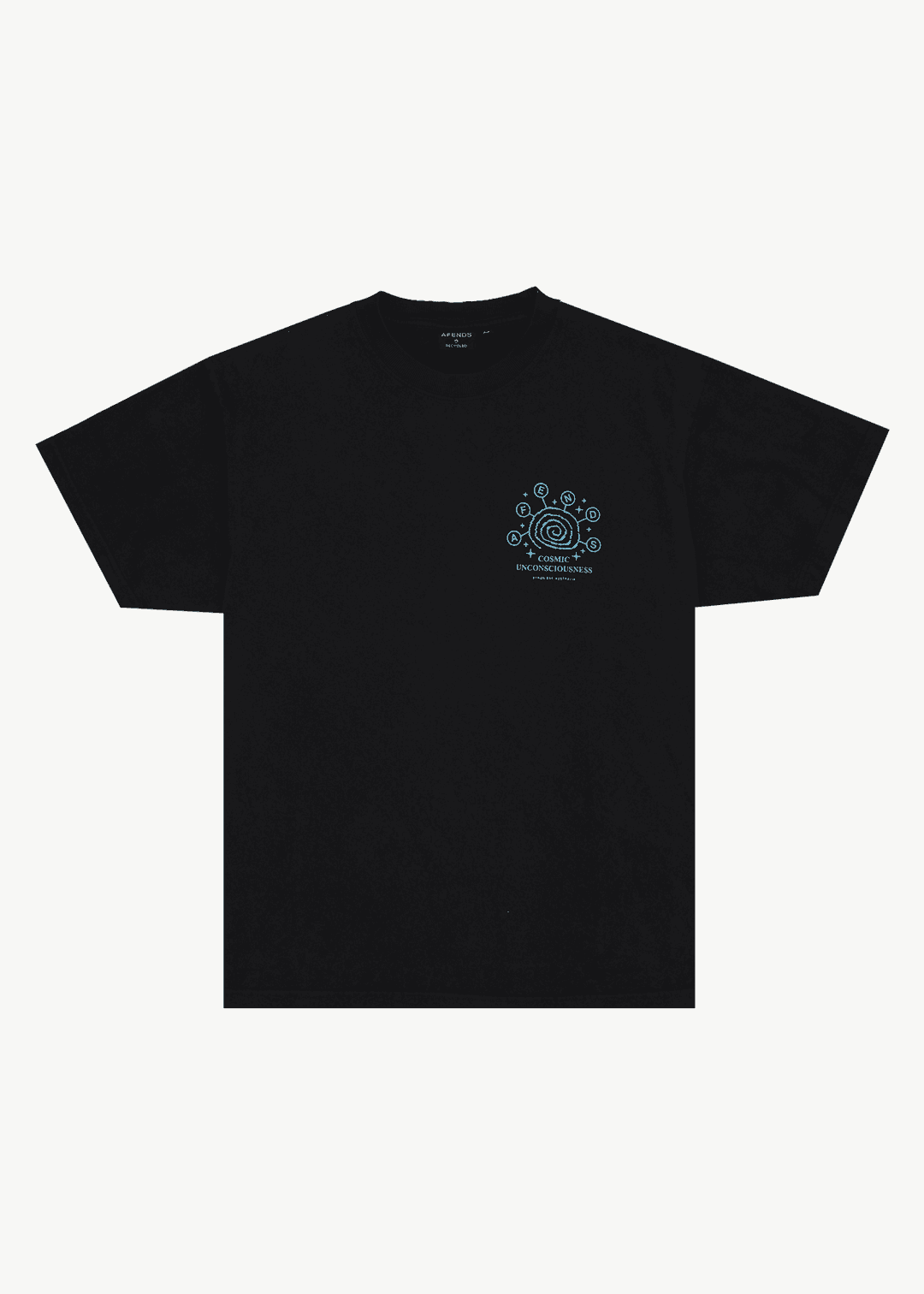 AFENDS Cosmic Con Heavyweight Boxy Tee - Stone Black