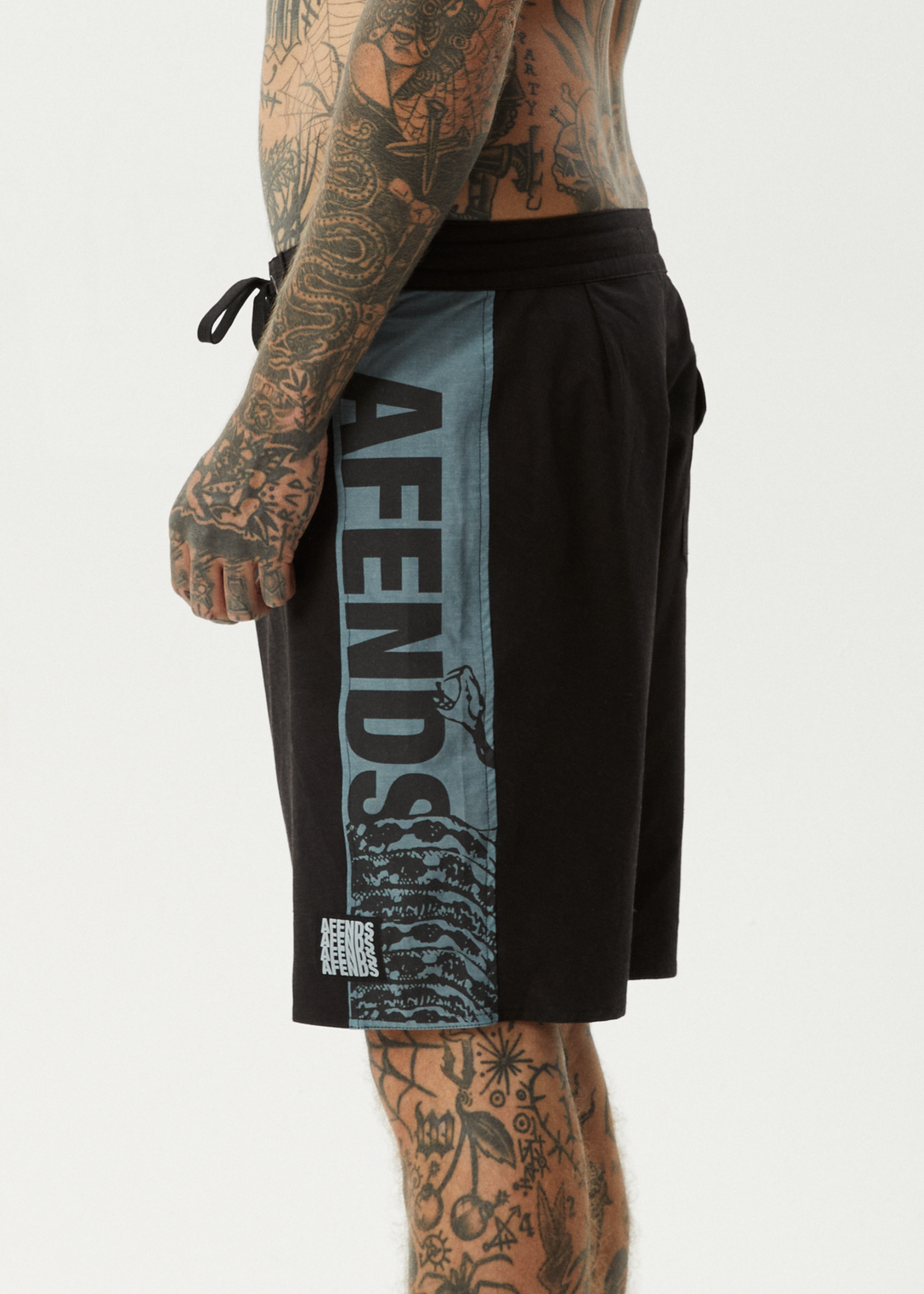 AFENDS Tread Surf Related Boardshort 20" - Black