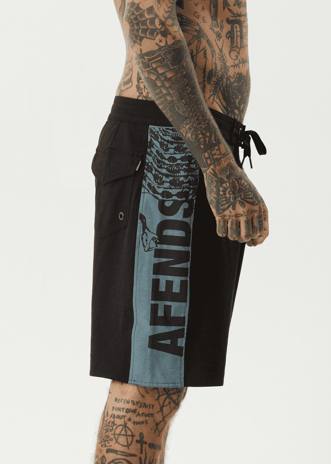 AFENDS Tread Surf Related Boardshort 20" - Black