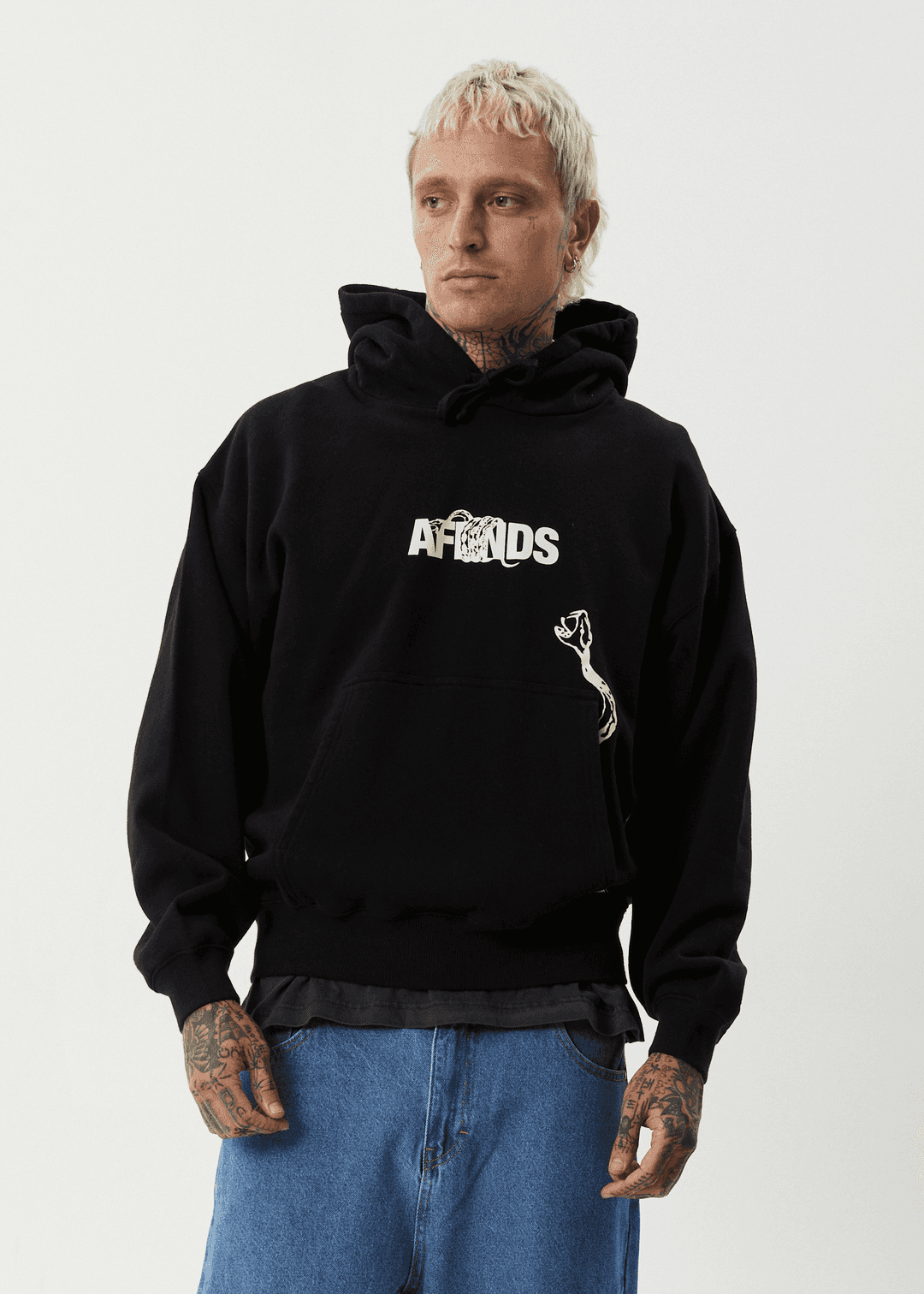 AFENDS Tread Boxy Hoodie - Black