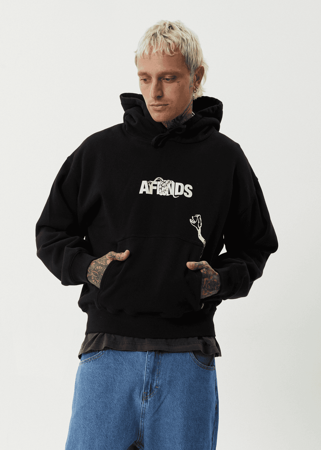AFENDS Tread Boxy Hoodie - Black