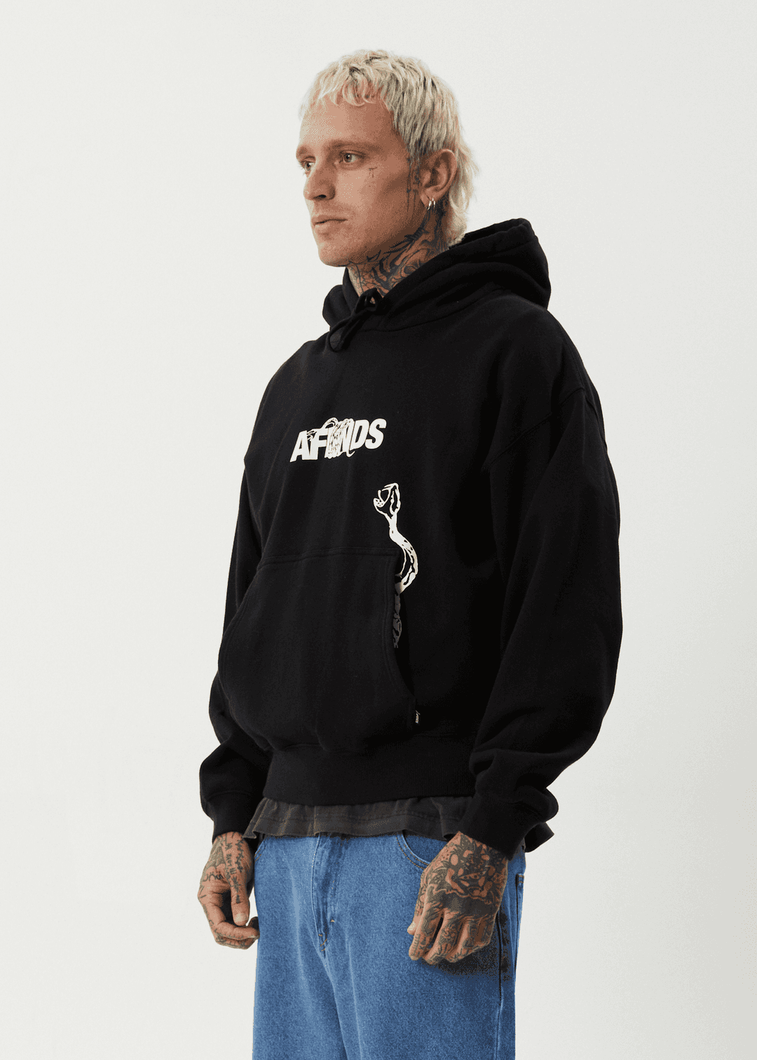 AFENDS Tread Boxy Hoodie - Black
