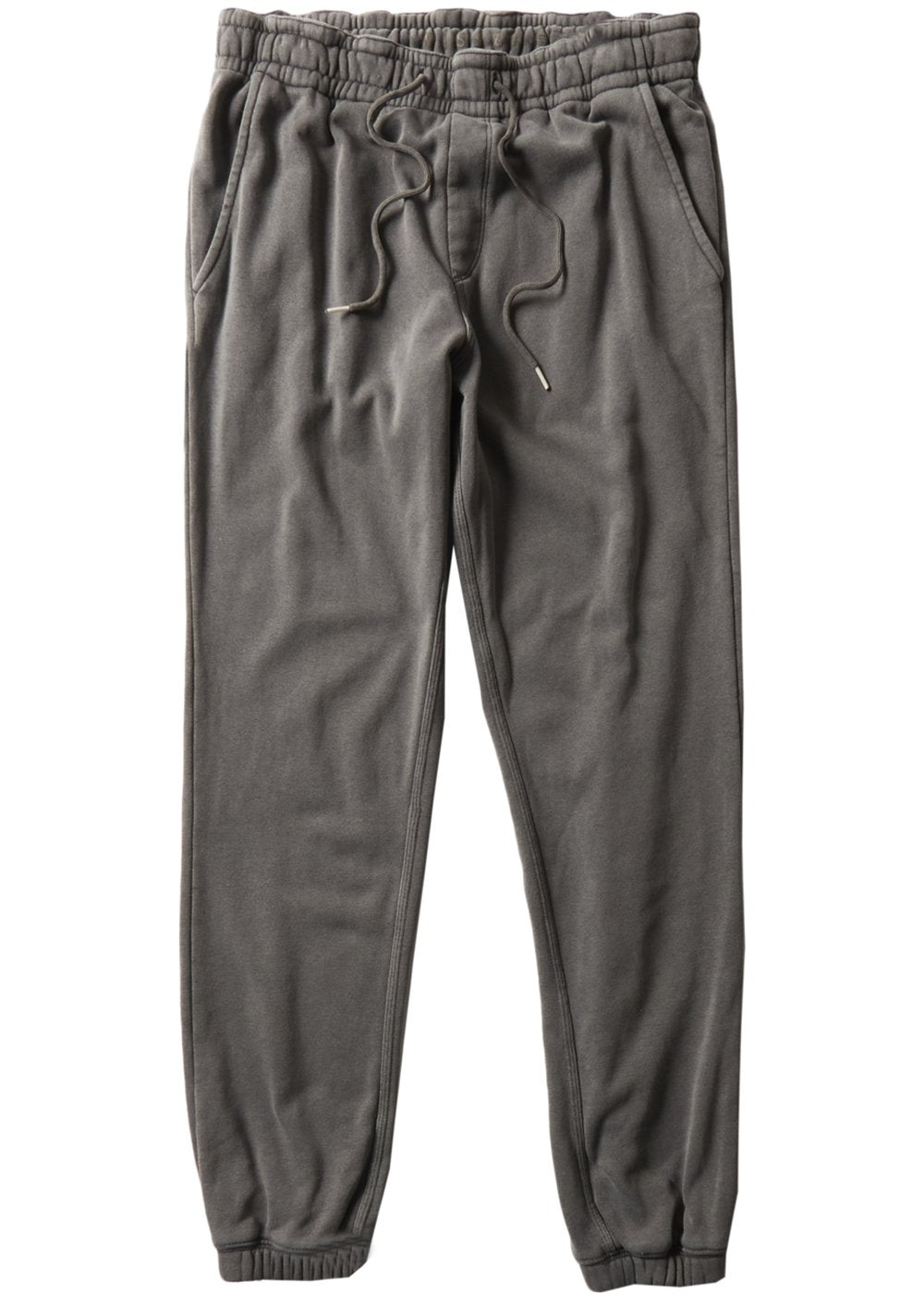 Solid Sets Eco Elastic Sweatpant in Driftwood, front view with drawstring waist.