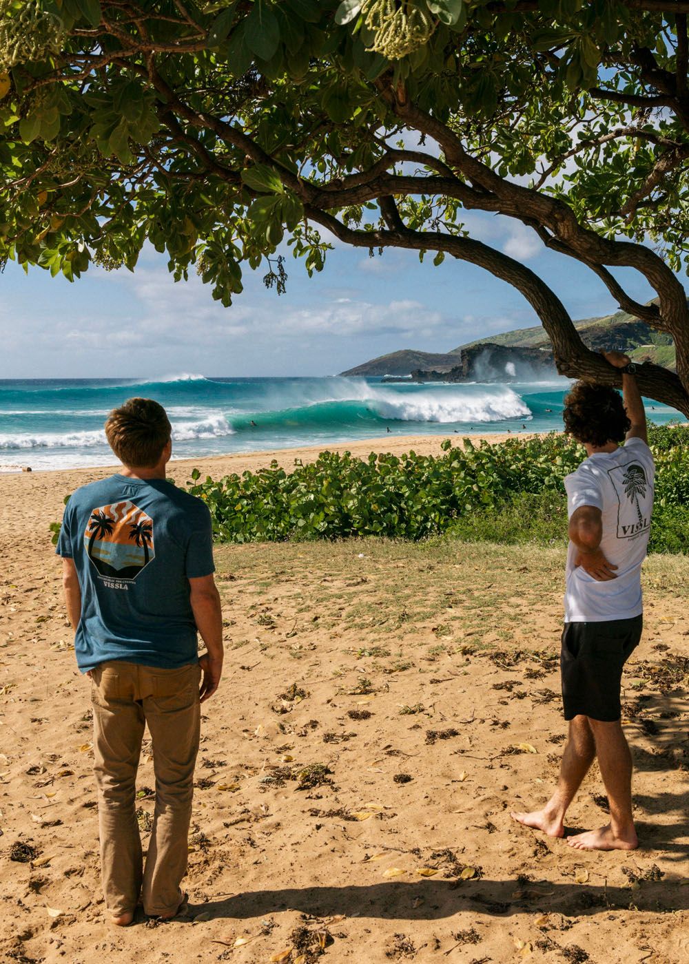 Vissla Psychedelic Palms Tee, Sea water