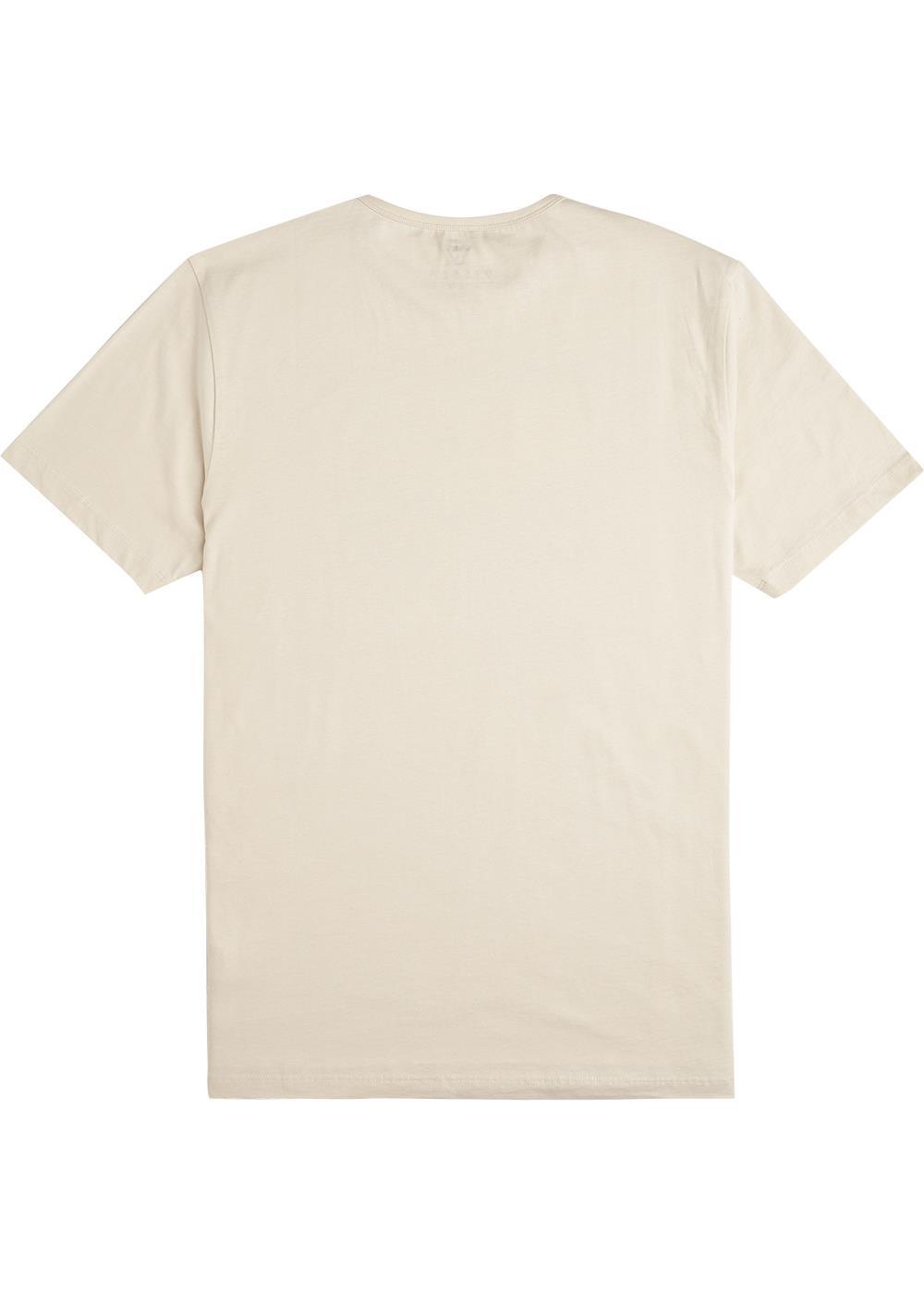 Back view of Vissla Upside Down SS Tee in Bone, plain design.