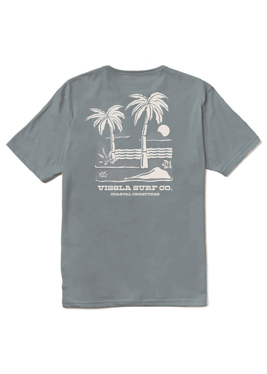 Vissla Creatures Organic Tee in Blue Haze