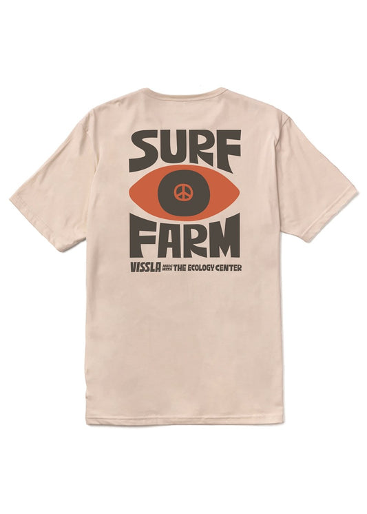 Vissla Tec Surf Farm Organic Tee in Bone
