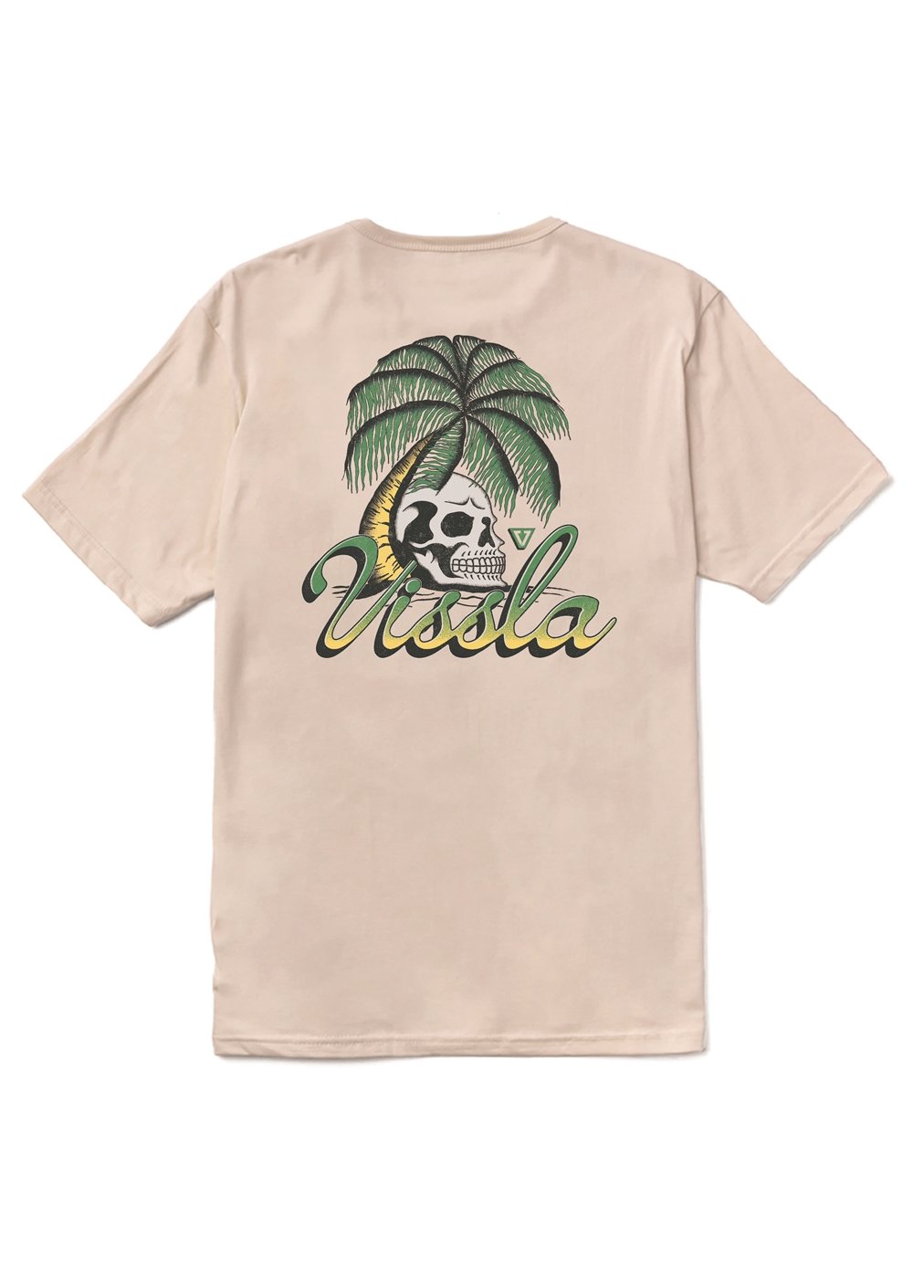 Vissla Skull Isle Organic Tee in Bone