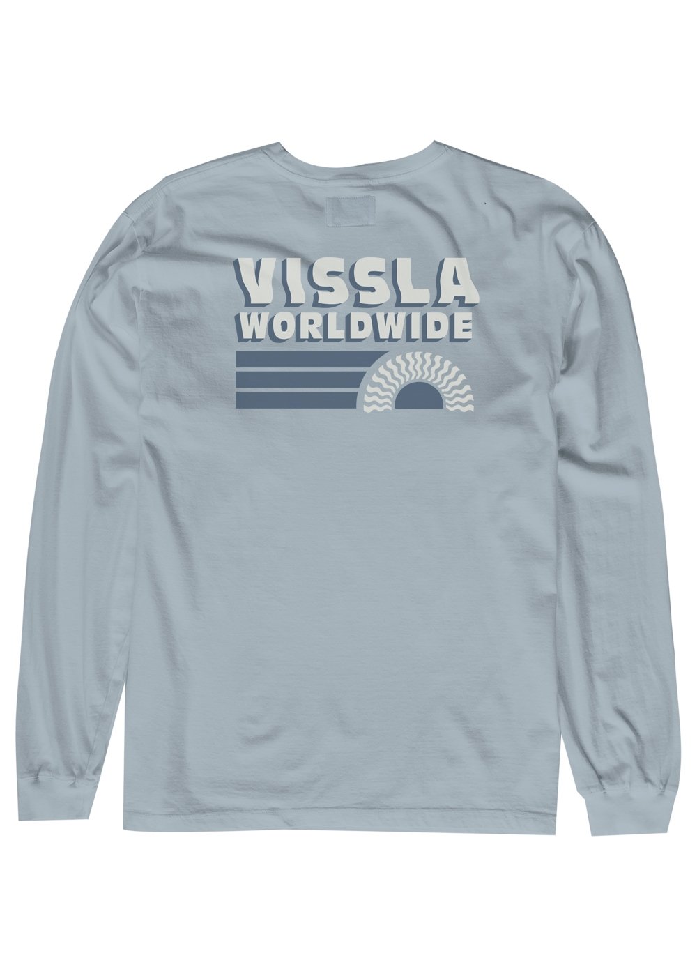 Vissla Wobble LS PKT Tee - Cool Blue