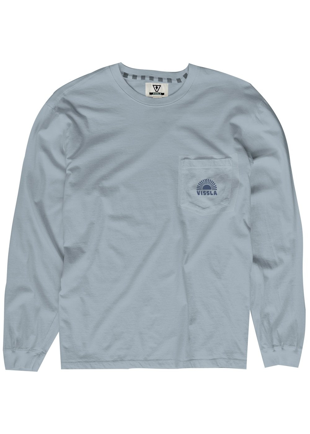 Vissla Wobble LS PKT Tee - Cool Blue