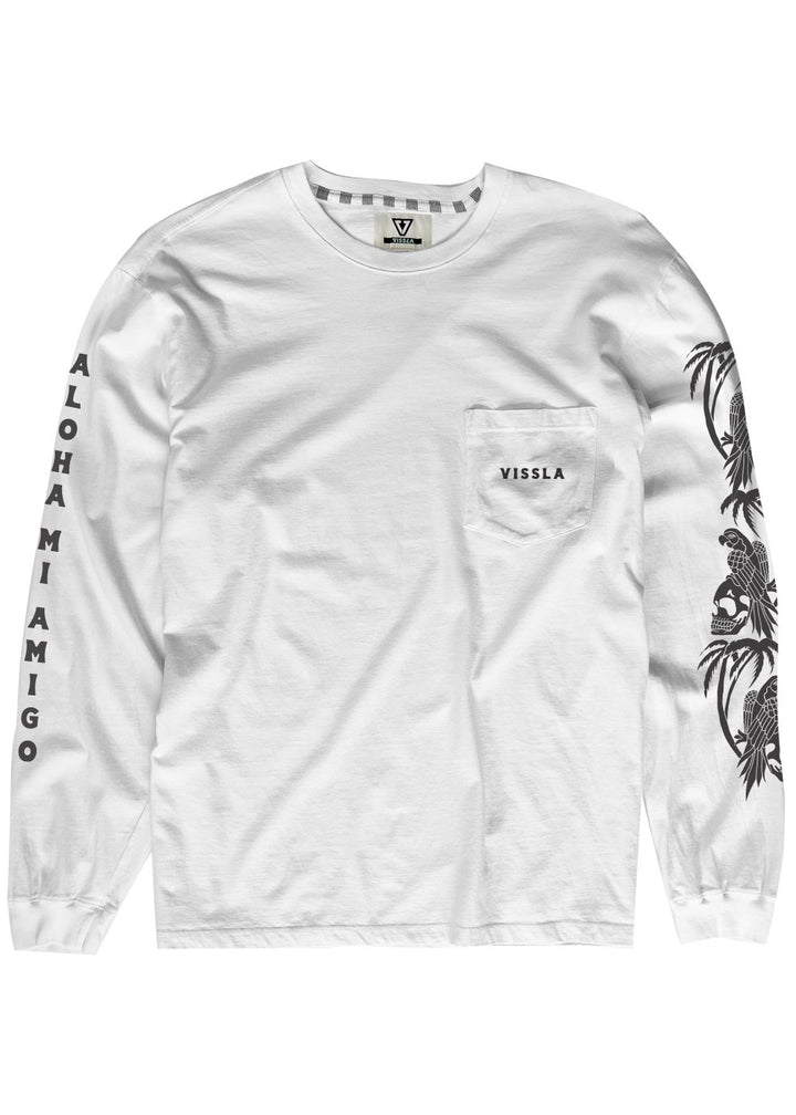 Vissla Parrodise LS PKT Tee - White