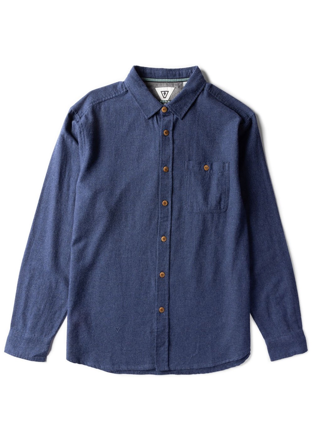 Back view of Vissla Go To Shirt in grey heather, long sleeve design.