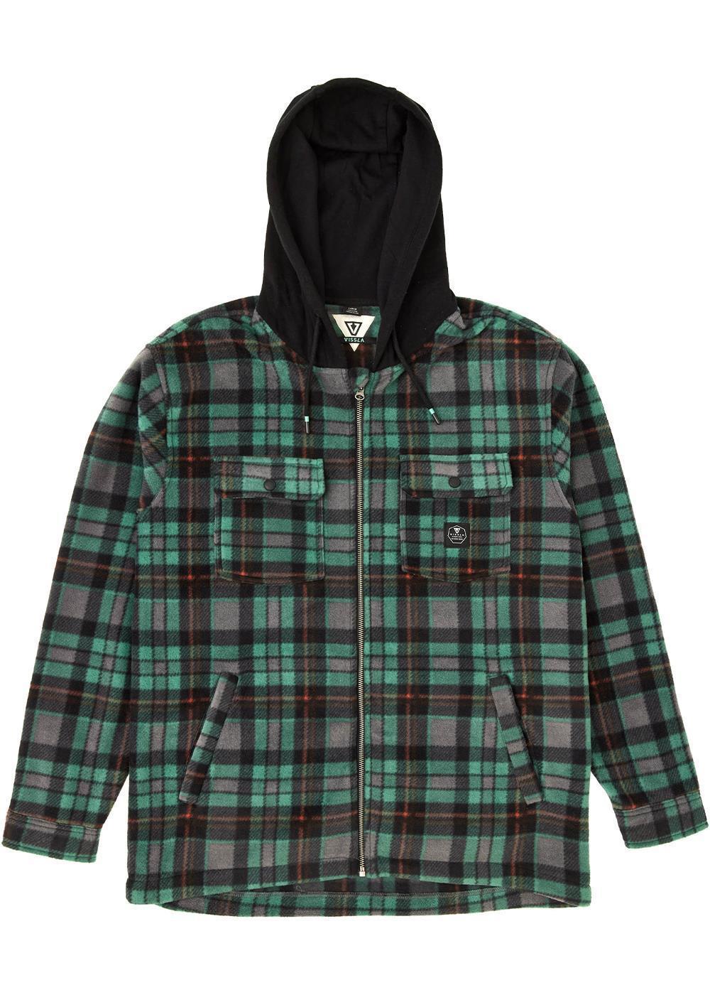 Vissla Hermosa Hooded Overshirt - Smokey Jade