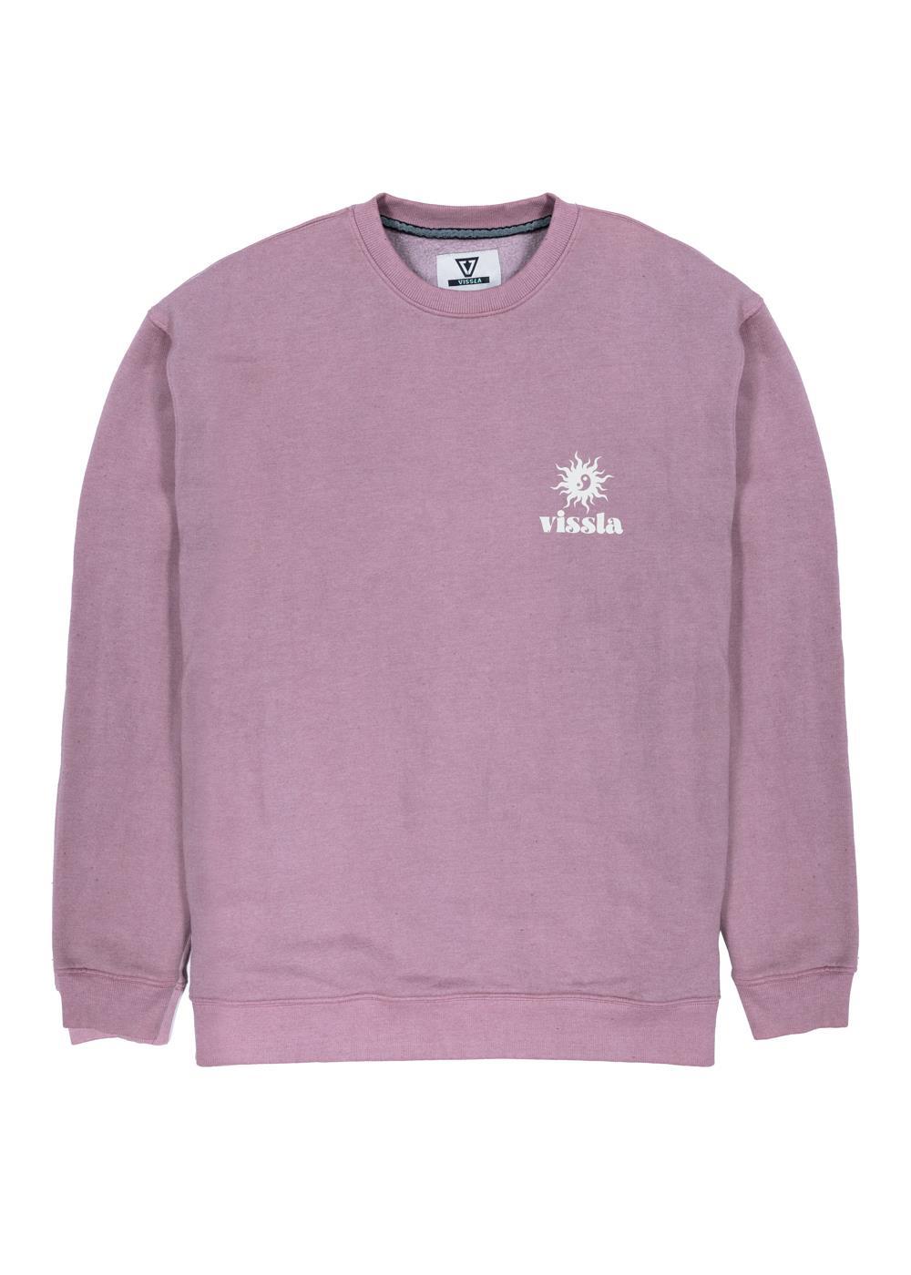 Vissla Bright Ideas Eco Fleece Crewneck in Rose, view 2