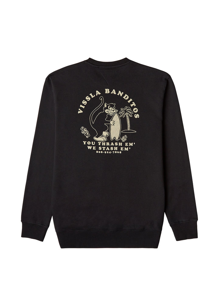 Vissla Banditos Organic Crew Fleece - Black