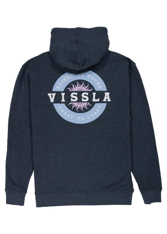 Vissla Drifting Away Eco Fleece Pull Over Hoodie in Black Heather