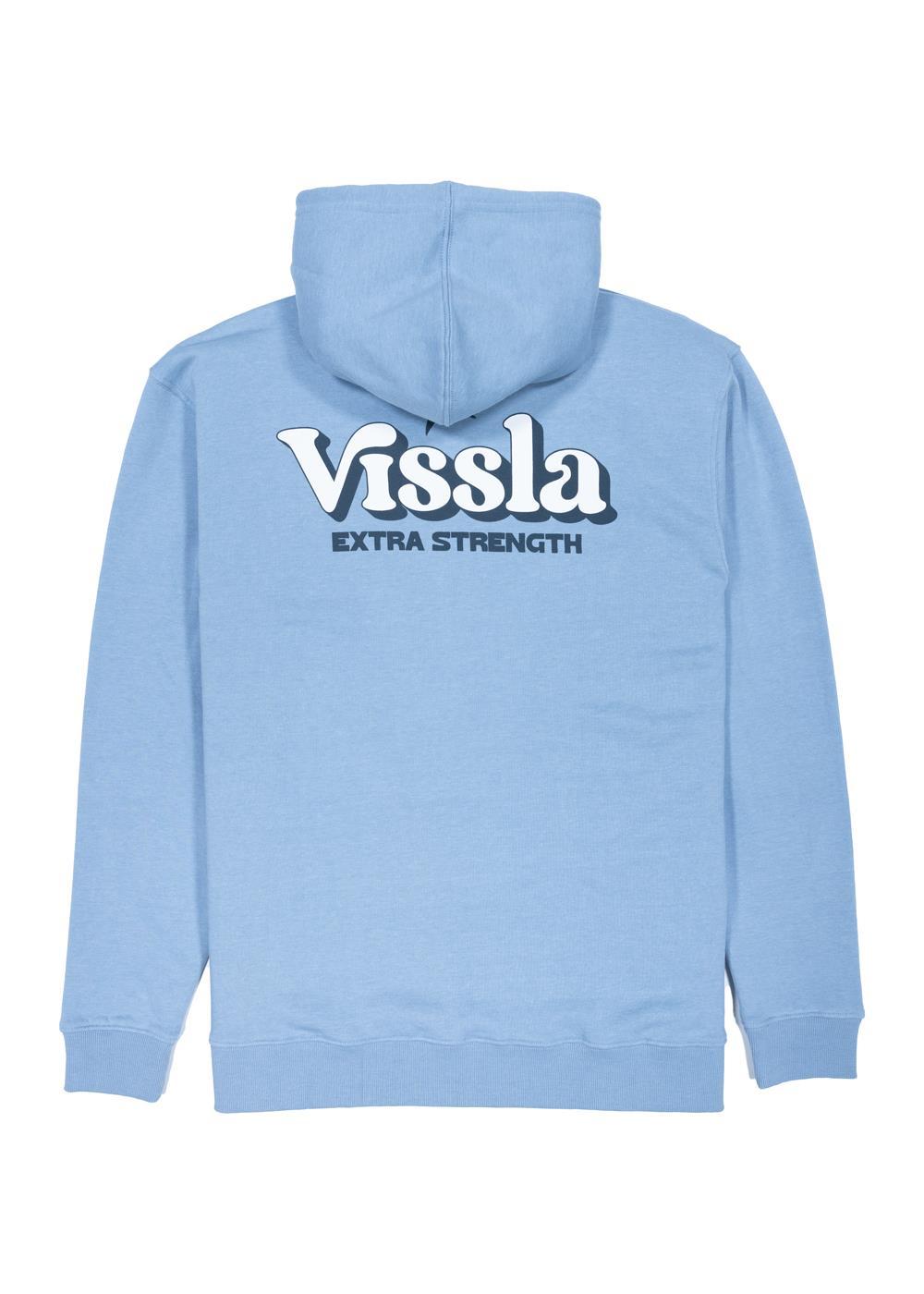 Vissla Extra Strength Eco Fleece Zip Hoodie in Faded Denim