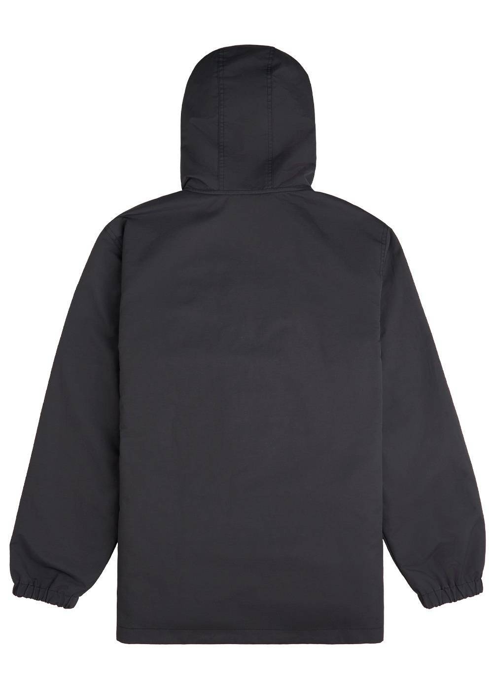Back view of Vissla Breaker's Reversible Jacket in solid black.