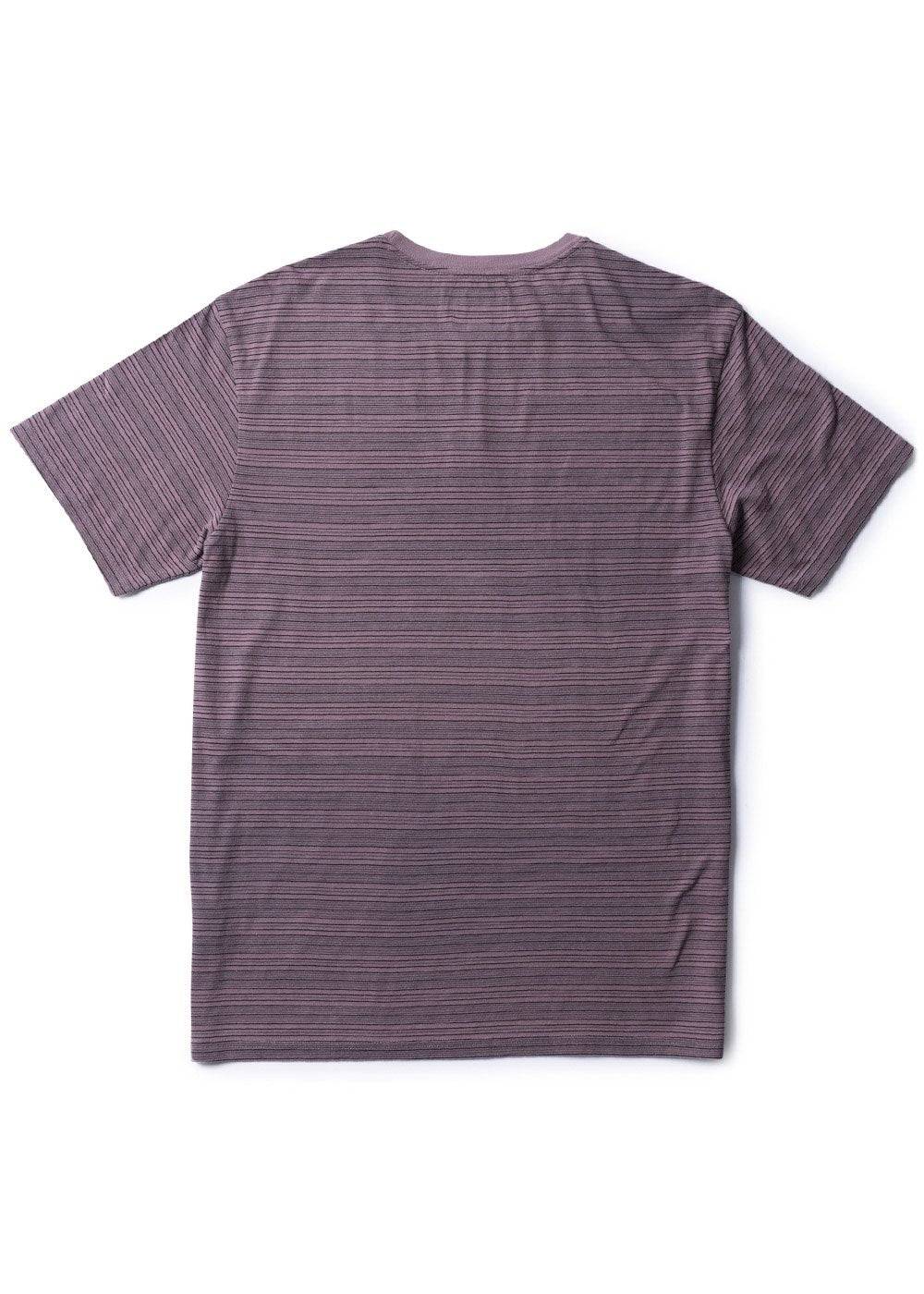 Vissla Creek Ss Tee in Fig color, back view showcasing full design.