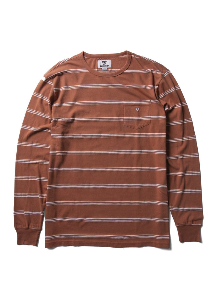 Vissla Kaulike LS Pocket Tee- Terracotta