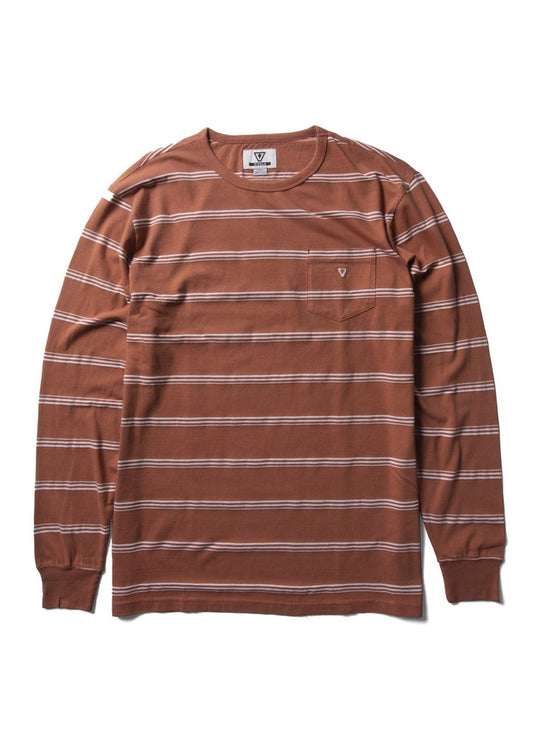 Vissla Kaulike LS Pocket Tee- Terracotta