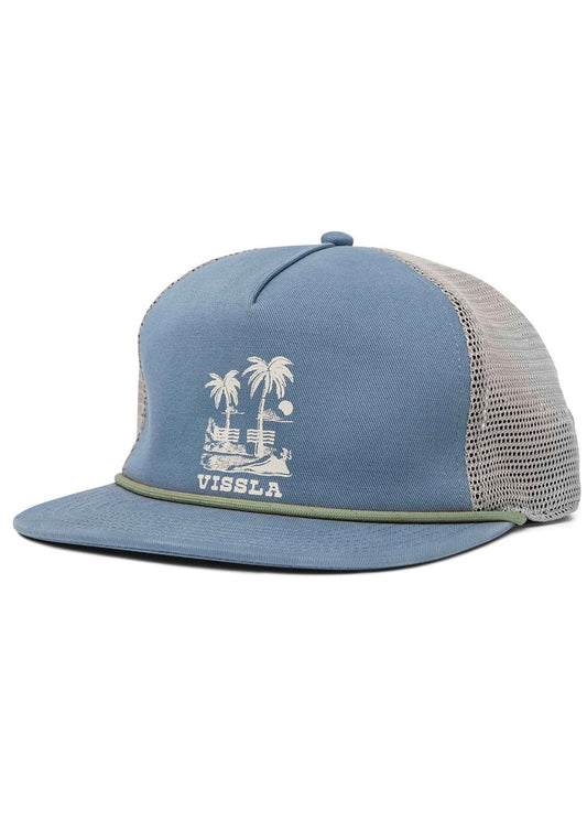 Vissla Double Shaka Trucker Hat in Blue Haze