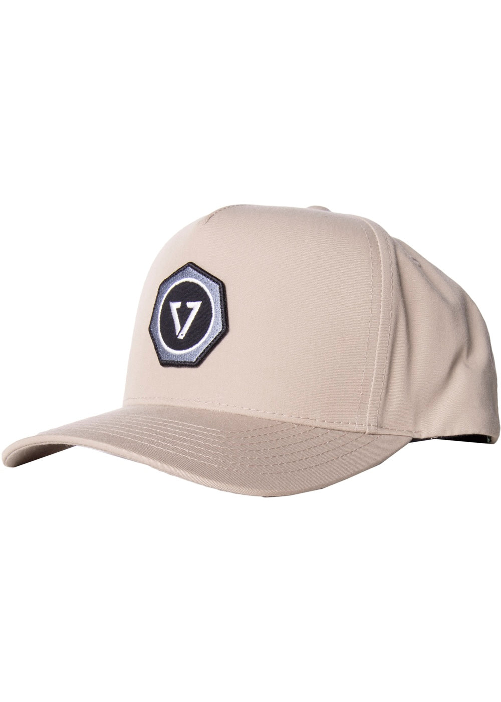 VIssla Seven Seas Eco Hat in khaki with front logo patch design.
