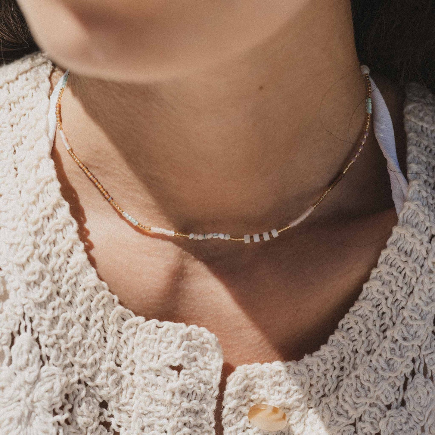 Alam Dainty Beaded Necklace for Everyday Wear