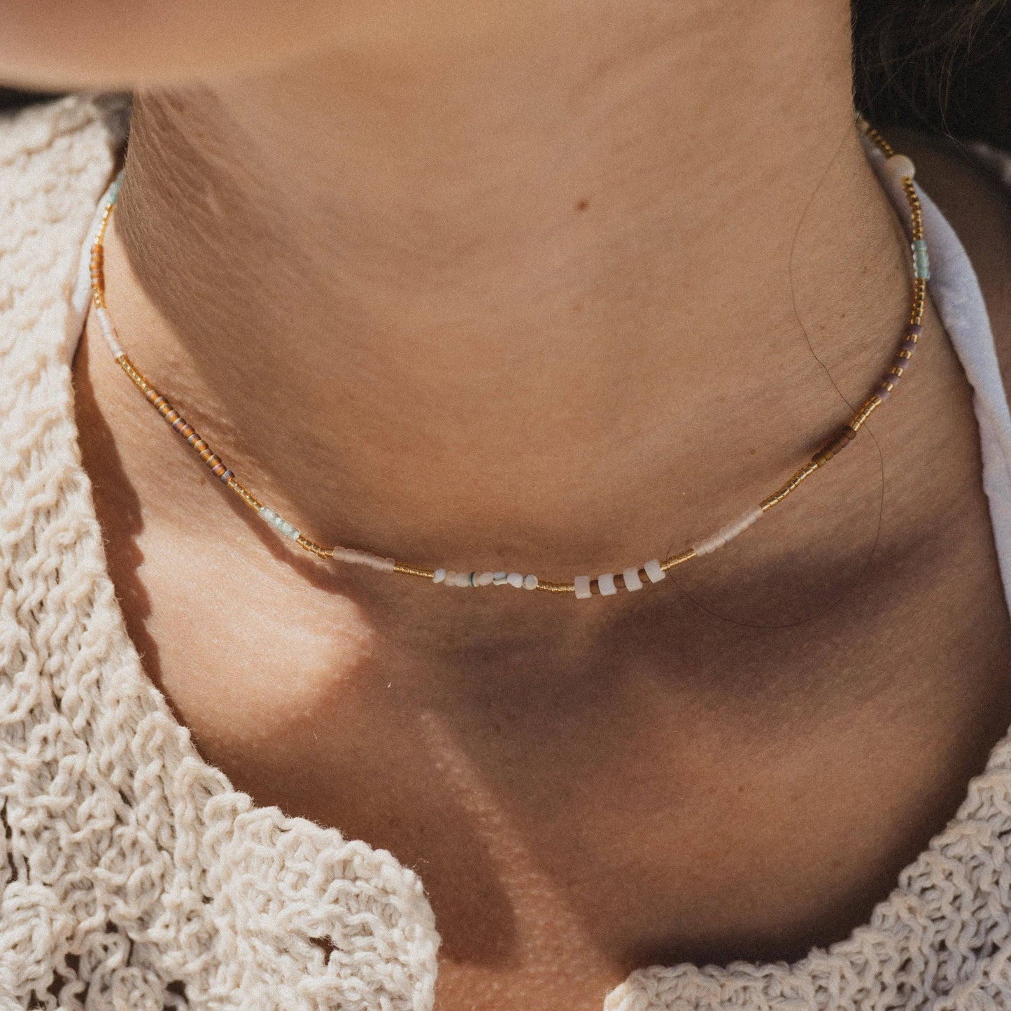 Alam Dainty Beaded Necklace for Everyday Wear