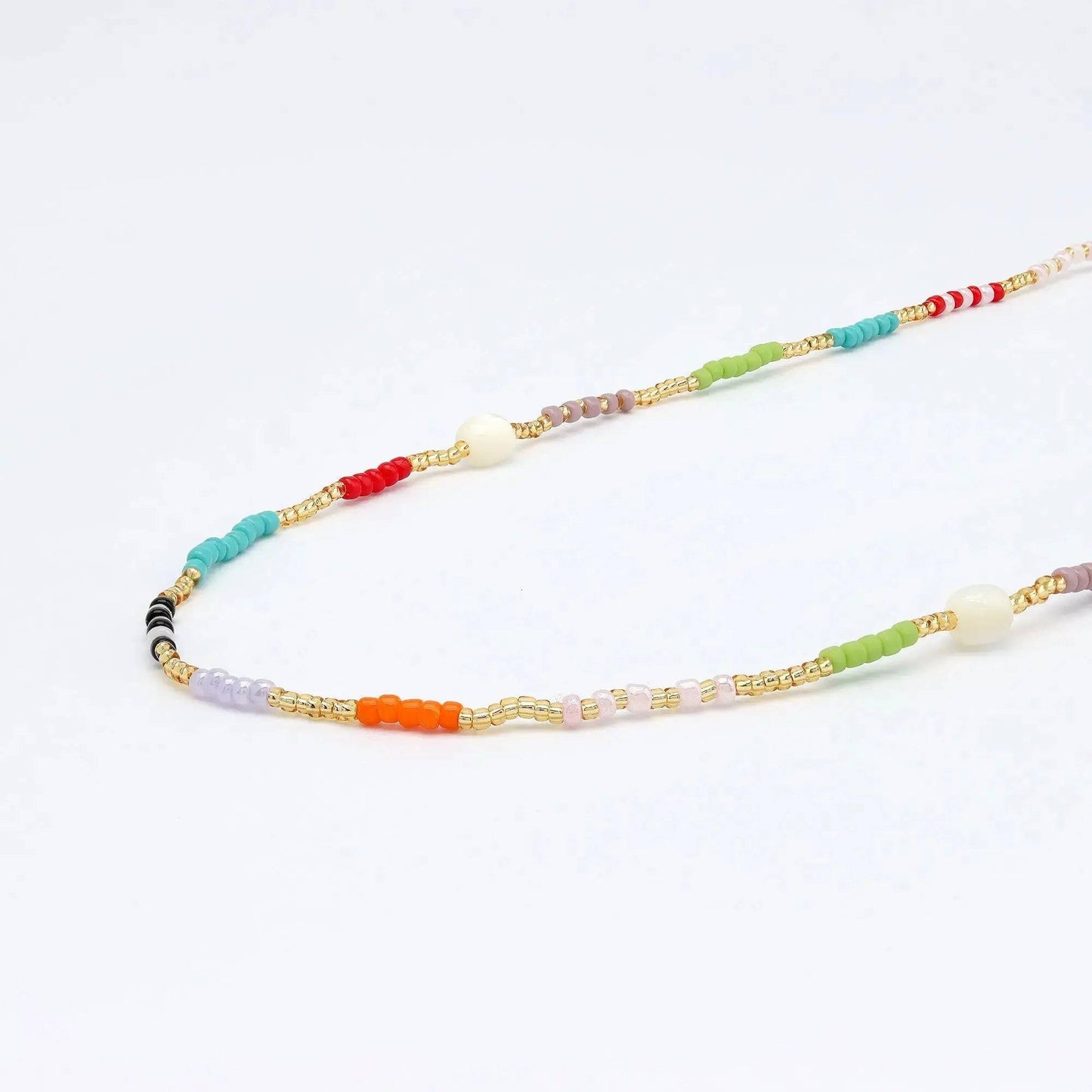 Unique Colourful Beaded Necklace by Pineapple Island