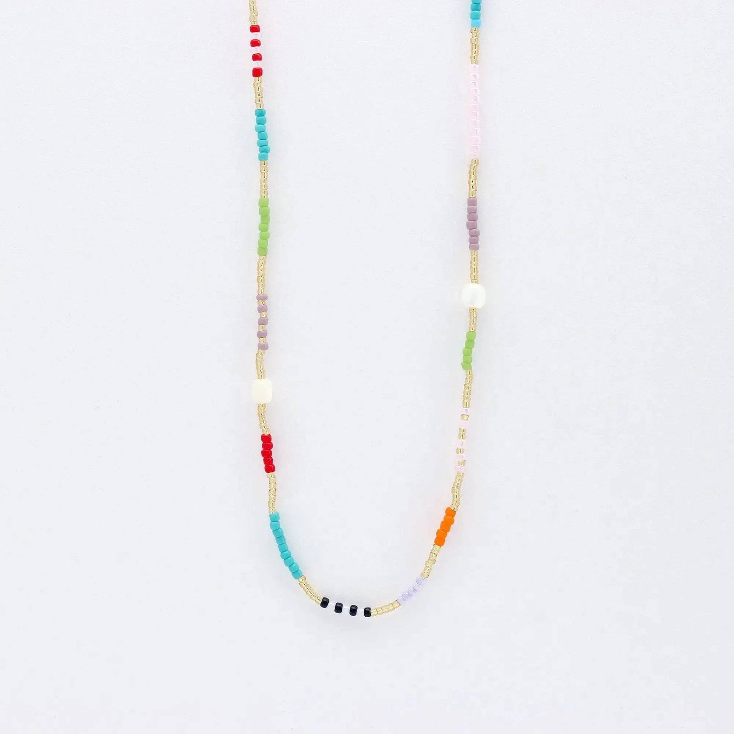 Unique Colourful Beaded Necklace by Pineapple Island