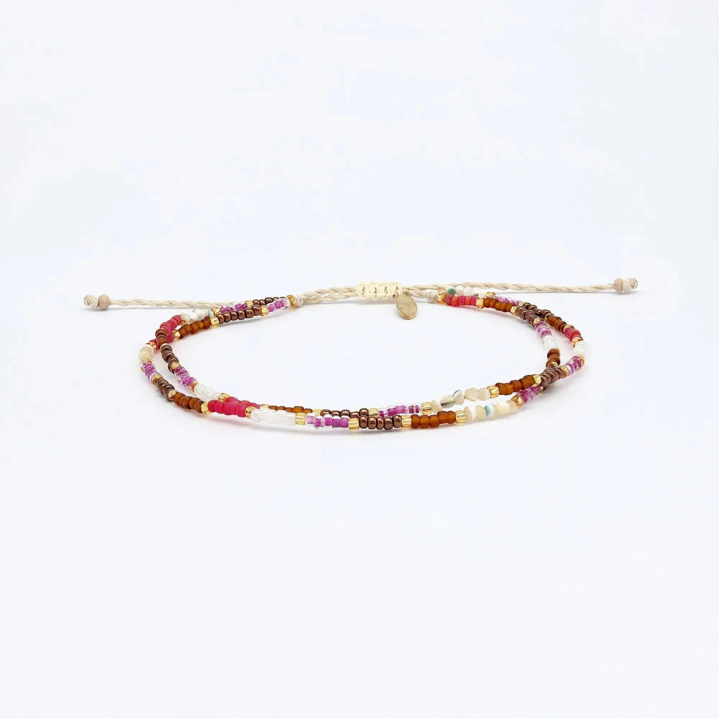Berkilau Warm Tone Beaded Anklet for Stylish Wear