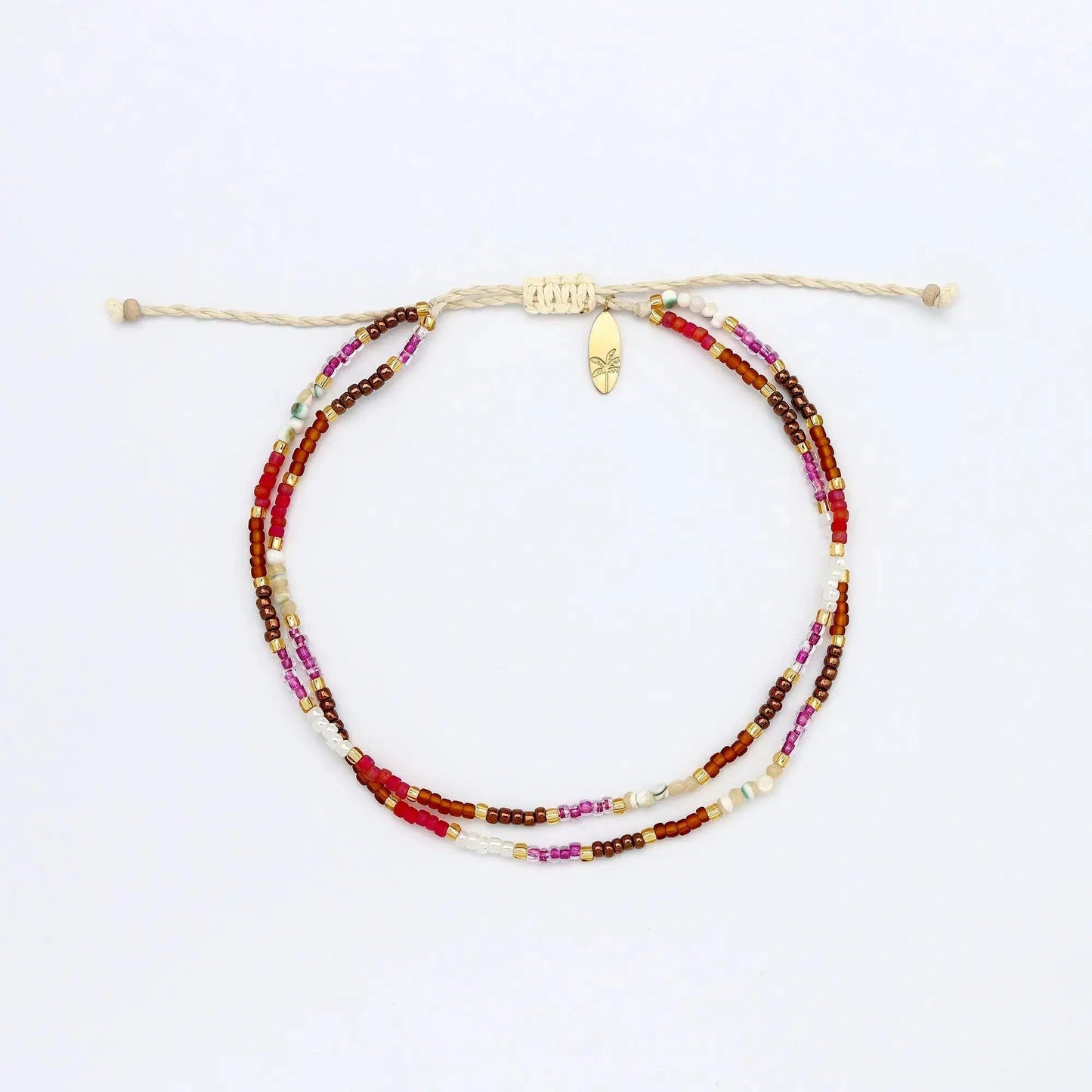 Berkilau Warm Tone Beaded Anklet for Stylish Wear