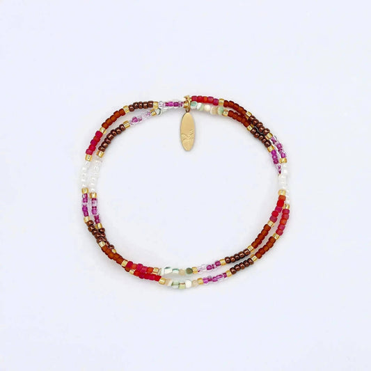 Berkilau Beaded Bracelet with Warm Tones for Daily Wear